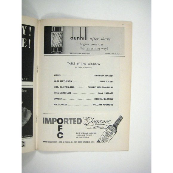 Separate Tables Playbill 1957 Music Box Eric Portman Margaret Leighton Cadillac - Picture 5 of 10